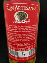 Laden Sie das Bild in den Galerie-Viewer, Rum Artesanal Burke’s Elements Feuer, Jamaica 4 Jahre Whisky Cask, 59,6%vol., 0,7l