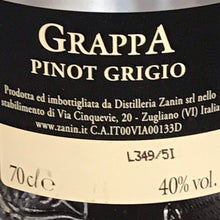 Laden Sie das Bild in den Galerie-Viewer, Zanin Grappa Pinot Grigio, 40%Vol. Italien, 0,7l