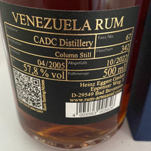Laden Sie das Bild in den Galerie-Viewer, Rum Artesanal Venezuela CADC 2005-2022, 57,8%Vol., Venezuela, 0,5l