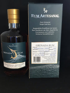 Rum Artesanal Westerhall 93-19, 61,1%Vol., Single Cask, Grenada, 305 Flaschen 61,1%Vol, 0,5l