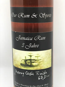 OR&S Jamaika Sherry  Straight from the Cask  63,3%, 3 Jahre, 0,7l