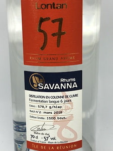 Savanna Lontan 57, Ile de La Réunion, 57% 0,7l