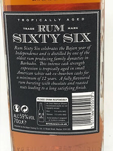 Sixty Six 12 Jahre Cask Strenght, 59%Vol., Barbados 0,7l