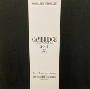National Rums of Jamaica – Cambridge 2005 STCE 13 Jahres, 62,5%Vol., 0,7l