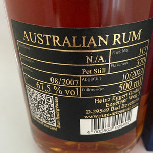 Rum Artesanal Secret Destillerie Australien 2007-2022, 67,5%Vol., Australien, 0,5l