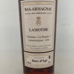 Lamothe Domaine Le Basque Hors d'Age, 46%vol., Bas Armagnac, Frankreich, 0,7l