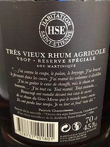 H.S.E. Rhum Très Vieux Agricole VSOP 45%Vol., Martinique, 0,7l