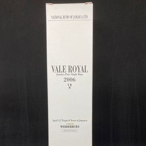 National Rums of Jamaica –  Vale Royal 2006-2018 VRW 12 Jahre, 62,5%Vol.,  0,7l