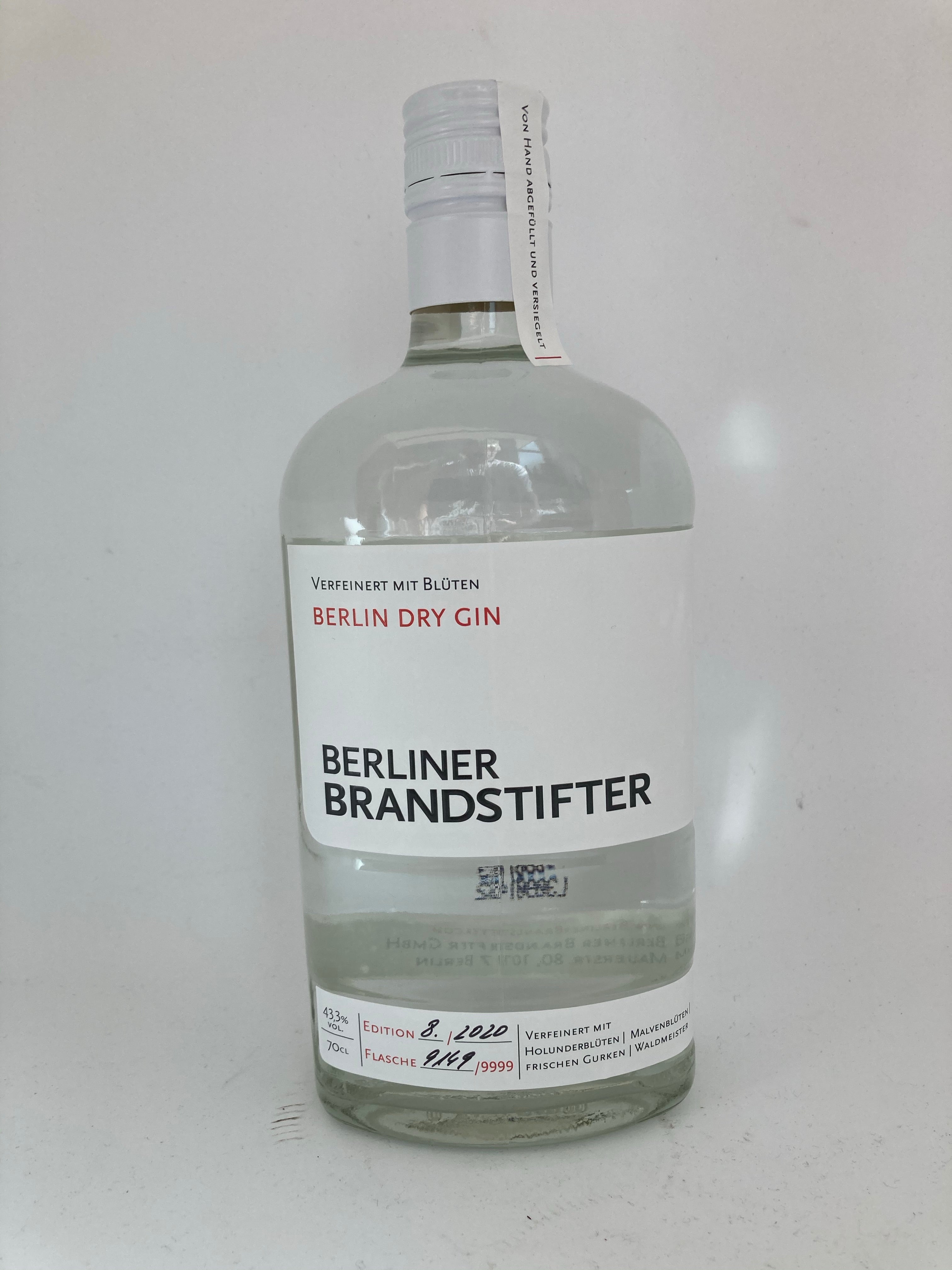 Berliner Brandstifter Dry Gin, 43,3%Vol., Deutschland, Rum Our Spirits – & 0,7L