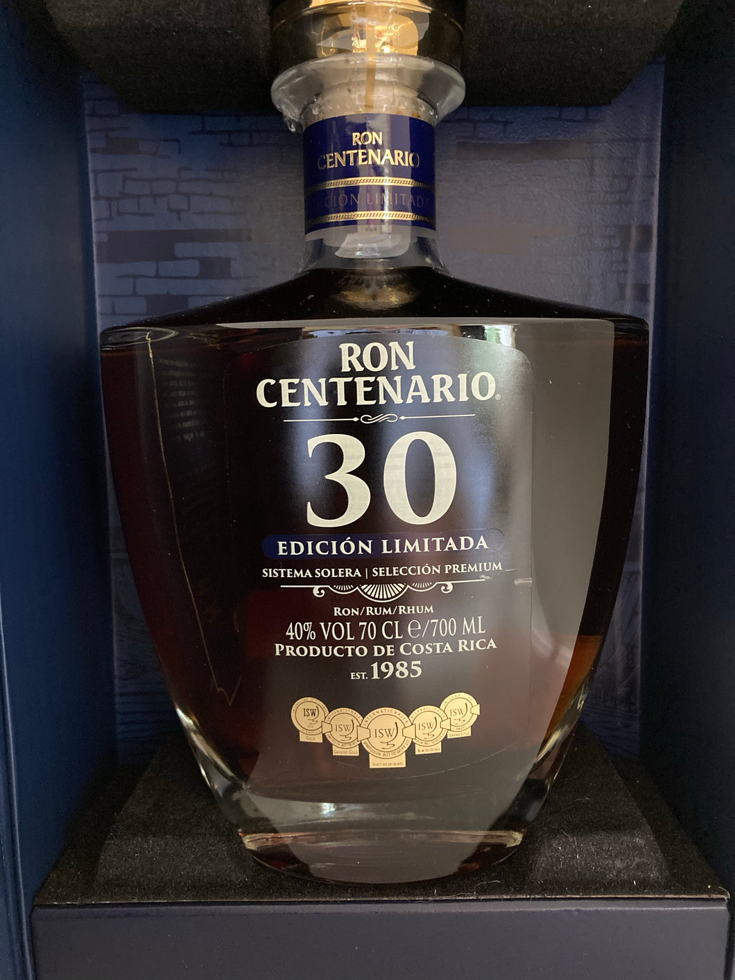 Ron Centenario 30 Jahre Edicion Limitada Solera, 40%Vol., Costa Rica, 0,7l