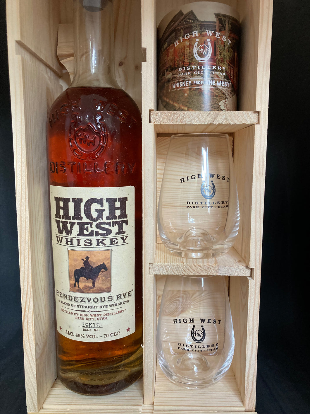 High West Whiskey Rendevous Rye in Holzbox , 46%Vol., USA, 0,7l